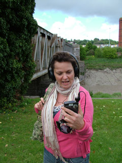 Out for a walk with the Avon New Cut Mediascape, carrying an ipaq, headphones on...